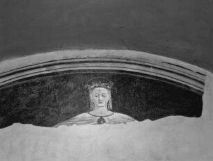 Szenen aus dem Leben des heiligen Bernardin, Schutzmantelmadonna und weitere Szenen — Schutzmantelmadonna