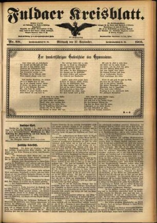 Ausgabe vom Mittwoch, den 27. September 1905.