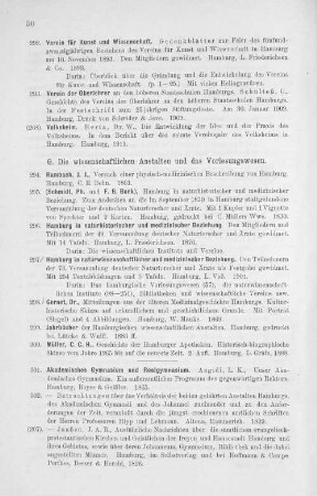 G. Die wissenschaftlichen Anstalten und das Vorlesungswesen.