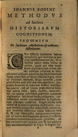 Methodus ad facilem historiarum cognitionem