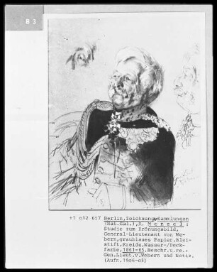 Studie zum Krönungsbild (Generalleutnant von Webern)