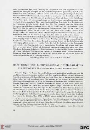 N.F.3.1938: Tizian-Graphik, [2] : Ein Beitrag zur Geschichte von Tizians Erfindungen