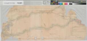 Anholt (Isselburg) - Isselburg (Isselburg) Wasserläufe und Eisenhütte in Isselburg 1841 o.M. 52 x 124 kol. Zeichnung, Kopie Vermeer, Kreisbaumeister KSM Nr. 576