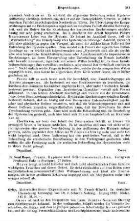 381, Semi Meyer. Traum, Hypnose und Geheimwissenschaften
