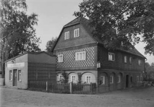 Friedersdorf, Gasthaus : Friedersdorf/Spree. Außenansicht des Gasthauses "Zur Grenzschänke", Grenzschänkstraße 7