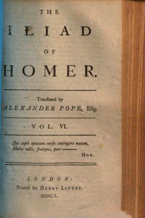 The Iliad of Homer, 6