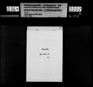 Bürgerrechtsangelegenheiten zu Niederrimbach