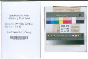 Entnazifizierung Georg Luetzenkirchen , geb. 28.11.1905 ()