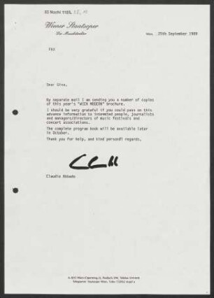 Brief an Unbekannt, 25.09.1989