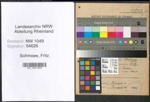 Entnazifizierung Fritz Schmoee , geb. 16.03.1905 (Bankangestellter)