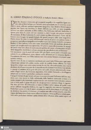 Il Libro Italiano D'Oggi