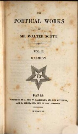 The poetical works of Sir Walter Scott, 2. Marmion