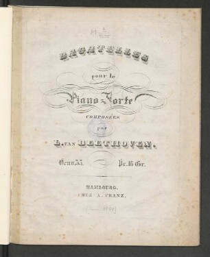 Bagatelles pour le piano-forte, oeuvre 33
