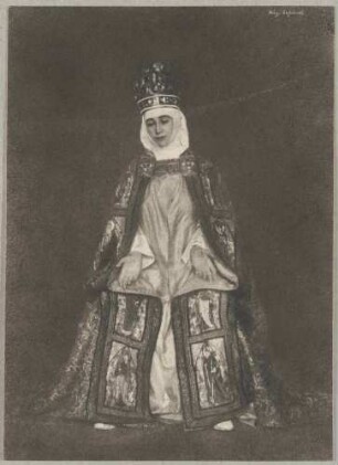 Rollenbildnis Maria Carmi als Madonna in "Das Mirakel"