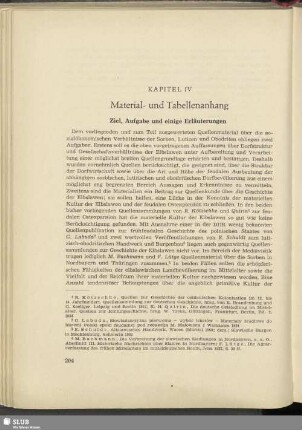 Kapitel IV Material- und Tabellenanhang