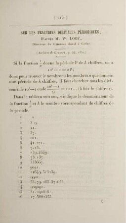 Sur les fractions décimales périodiques.