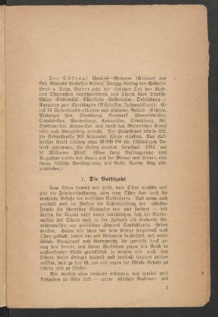 1. Die Volkszahl