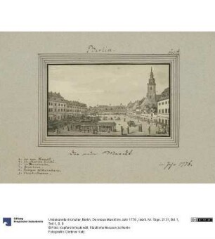 Berlin. Der neue Marckt im Jahr 1776.