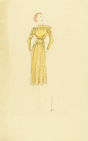 Frau in gelbem Sommerkleid
