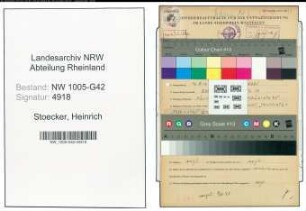 Entnazifizierung Heinrich Stoecker , geb. 16.05.1916 (Friseur)