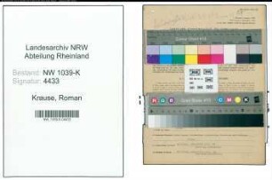 Entnazifizierung Roman Krause , geb. 28.07.1898 (Kaufmann)