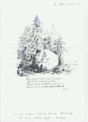 Kopie Gästebucheintrag Eberhard Fraas 1896 aus dem Nachlass von Friedrich Krauss