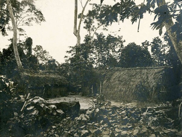 "Two houses in the abandoned village of Norrnorro."