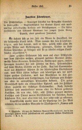 Zweites Abenteuer. Der Flohbändiger …