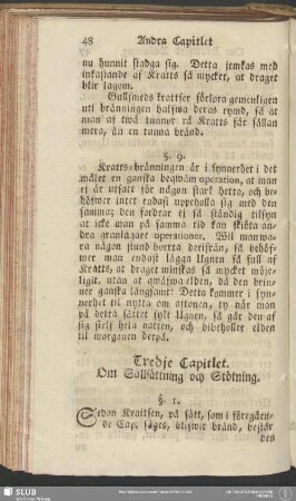 Tredje Capitlet. Om Sallsättning och Stötning
