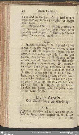 Tredje Capitlet. Om Sallsättning och Stötning