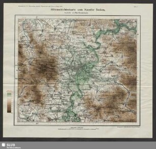 Höhenschichtenkarte vom Kasseler Becken