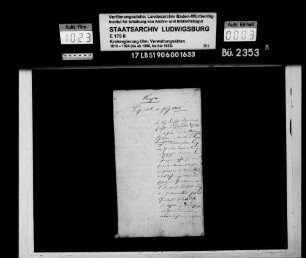 Medizinalvisitation von 1825