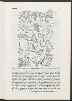 Escena de la estabilización capitalista : dibujo de George Grosz