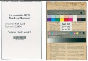 Entnazifizierung Karl Heinrich Dettmar , geb. 25.07.1899 (Kaufmann)