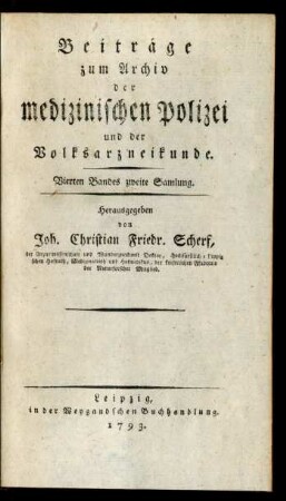 Vierten Bandes zweite Samlung