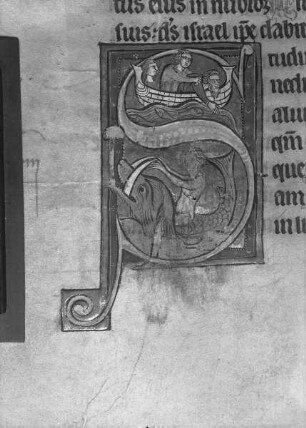Psalter — Initial S mit Jonaszenen, Folio fol. 83 v