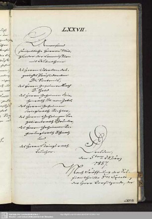 LXXVII., 5. März 1857