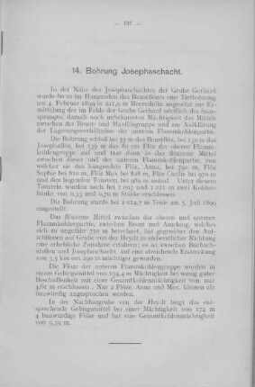 14. Bohrung Josephaschacht.