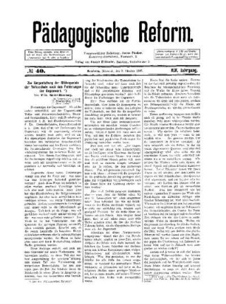 Zur Umgestaltung der Bildungsziele der Volksschule nach den Forderungen der Gegenwart : (Schluß folgt)