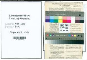 Entnazifizierung Hilde Singendonk , geb. 19.01.1913 ()