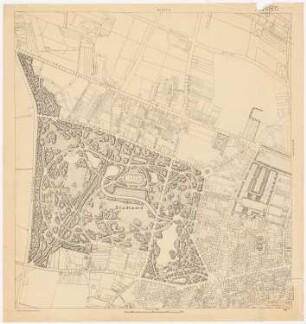 Wettbewerb zur Bebauung des Inneren Rayons, Köln: Grundplan in 5 Teilen 1:2500
