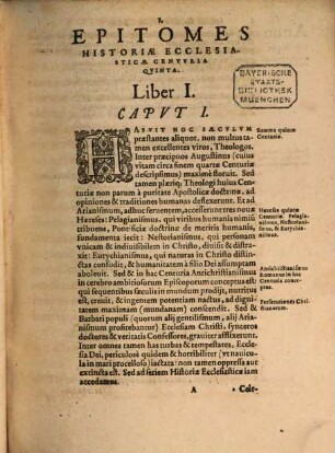Epitomes historiae ecclesiasticae Centuriae decimae sextae, [4]. Centuria quinta