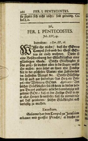 36. Fer. I. Pentecostes.