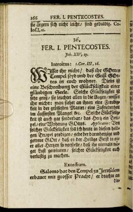 36. Fer. I. Pentecostes.