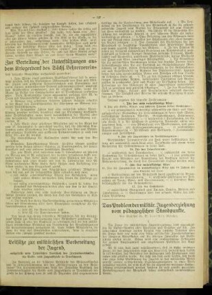 Leitsätze zur militärischen Vorbereitung der Jugend