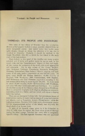 Trinidad: Its People and Resources.