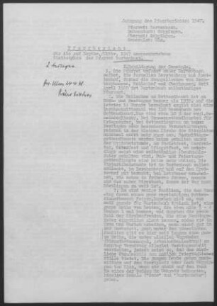 Bartenbach: Pfarrbericht 1947