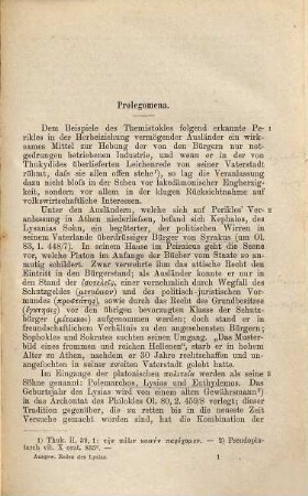 Ausgewählte Reden des Lysias, 1