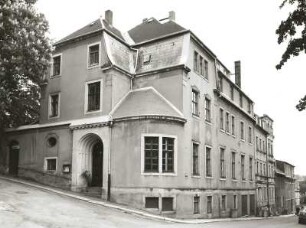 Annaberg-Buchholz. Gemeindehaus, Untere Schmiedegasse 20. Eckansicht