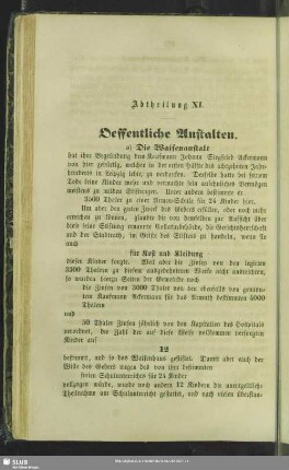 Abtheilung XI. Oeffentliche Anstalten